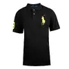 Ralph Lauren Polo Tričko Custom-Fit Black Big Pony Yellow | Velikost: S