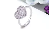 Prsten Heart Pavé | Velikost: 52 (vnitřní průměr cca 16,5mm)