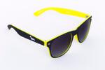 Černo-žluté matné brýle Kašmir Wayfarer - skla tmavé