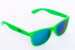 Zelené brýle Kašmir Wayfarer - skla zrcadlové