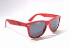Červené brýle Kašmir Wayfarer - skla tmavé