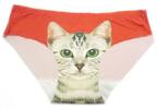 Dámské kalhotky s kočkou Intimidao | Velikost: M | Červená