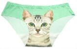 Dámské kalhotky s kočkou Intimidao | Velikost: M | Zelená