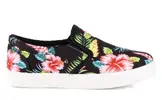 Květované slip on tenisky 996B | Velikost: 36 | Černá
