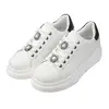 Dámské elegantní bílo-černé sneakersy s broží | Velikost: 38 | Bílá