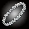 Náramek Aphrodite Clear s třpytivými krystaly