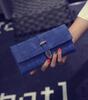 Prošívaná peněženka ve tvaru psaníčka - tmavě modrá