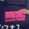 Prošívaná peněženka ve tvaru psaníčka - Tmavě růžová