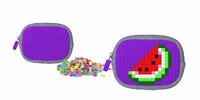 Pixelové víceúčelové pouzdro - fialové