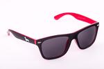 Černo-červené brýle Kašmir Wayfarer - skla středně tmavé