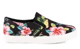 Květované slip on tenisky 996B | Velikost: 36 | Černá