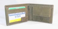Zelená kožená peněženka z kvalitní broušené kůže | Zelená