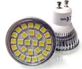 LED žárovka GU10 TEMP 24SMD 5050 studená bílá