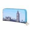 Peněženka se dvěma zipy s motivem Londýn - Big Ben | Modrá