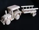 Dřevěný kreativní hračka - traktor