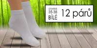 Dámské 12 párů | Velikost: 35-38 | Bílá