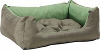 Pelech pro psa Argi obdélníkový s polštářem - zelený | Velikost: 45 x 35 x 18 cm