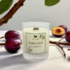 180 g Handmade sójová sviečka s dreveným knôtom "Slivka & Pačuli"