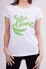 Dámské tričko Hráškové reggae | Velikost: S | Bílá se zeleným motivem
