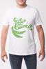 Pánské tričko Hráškové reggae | Velikost: M | Bílá se zeleným motivem