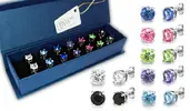 SET č.1 - 7dílný set náušnic s krystaly Swarovski Elements