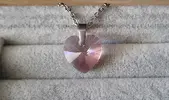 Náhrdelník Xilion Heart - Crystal Antique Pink