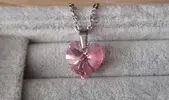 Náhrdelník Xilion Heart - Light Rose AB