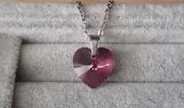 Náhrdelník Xilion Heart - Crystal Lilac Shadow