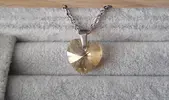 Náhrdelník Xilion Heart - Crystal Golden Shadow