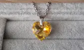 Náhrdelník Xilion Heart - Crystal Metallic Sunshine