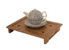 Čajový set pro 1 osobu - modrobílý