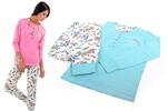 Dámské bavlněné pyžamo s dlouhým rukávem a nohavicemi | Velikost: S 36-38 | Tyrkysová