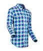 Košile Pontto modrozelená kostka (P-7011-01) | Velikost: L | Zelená