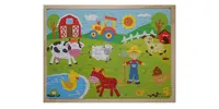 Dřevěné puzzle FARMA 60 ks