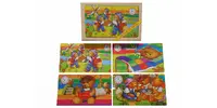 Dřevěné puzzle MEDVÍDCI 4x12 dílků