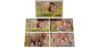 Dřevěné puzzle SAFARI 4x12 dílků