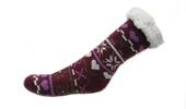 Dámské domácí hřejivé ponožky | Velikost: 35-38 | Fialová