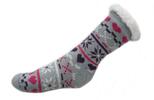 Dámské domácí hřejivé ponožky | Velikost: 35-38 | Světle šedá