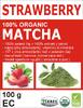100 g zeleného čaje Matcha s extraktem z jahod