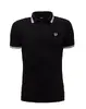 Fred Perry Tričko POLO Black (White/Grey) | Velikost: M | Černá