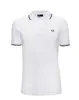 Fred Perry Tričko POLO White (Blue/Black) | Velikost: S | Bílá