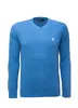 Ralph Lauren Svetr V-NECK Beach Blue (White) | Velikost: S | Modrá