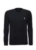 Ralph Lauren Svetr V-NECK SWEATER Black White | Velikost: XXL | Černá