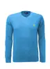Ralph Lauren Svetr V-NECK Caribean Sky (Yellow Pony) | Velikost: S | Modrá