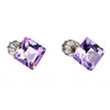 Náušnice s křišťálem Swarovski 31065.3 Violet