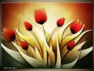 Obraz tulipány abstrakce | Velikost: 70 x 50 cm