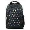 Školní batoh s trojúhelníky | Černá