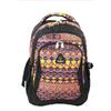 Školní batoh s abstraktními vzory | Černo-oranžový