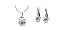 Ocelové šperky s krystaly Swarovski - Crystal F | Velikost: Set - náušnice + náhrdelník
