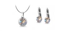 Ocelové šperky s krystaly Swarovski - Crystal Moonlight | Velikost: Set - náušnice + náhrdelník